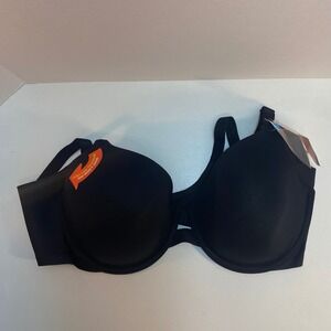 Warner's No Side Effects Full Coverage Underwire Bra Black 40C NEW